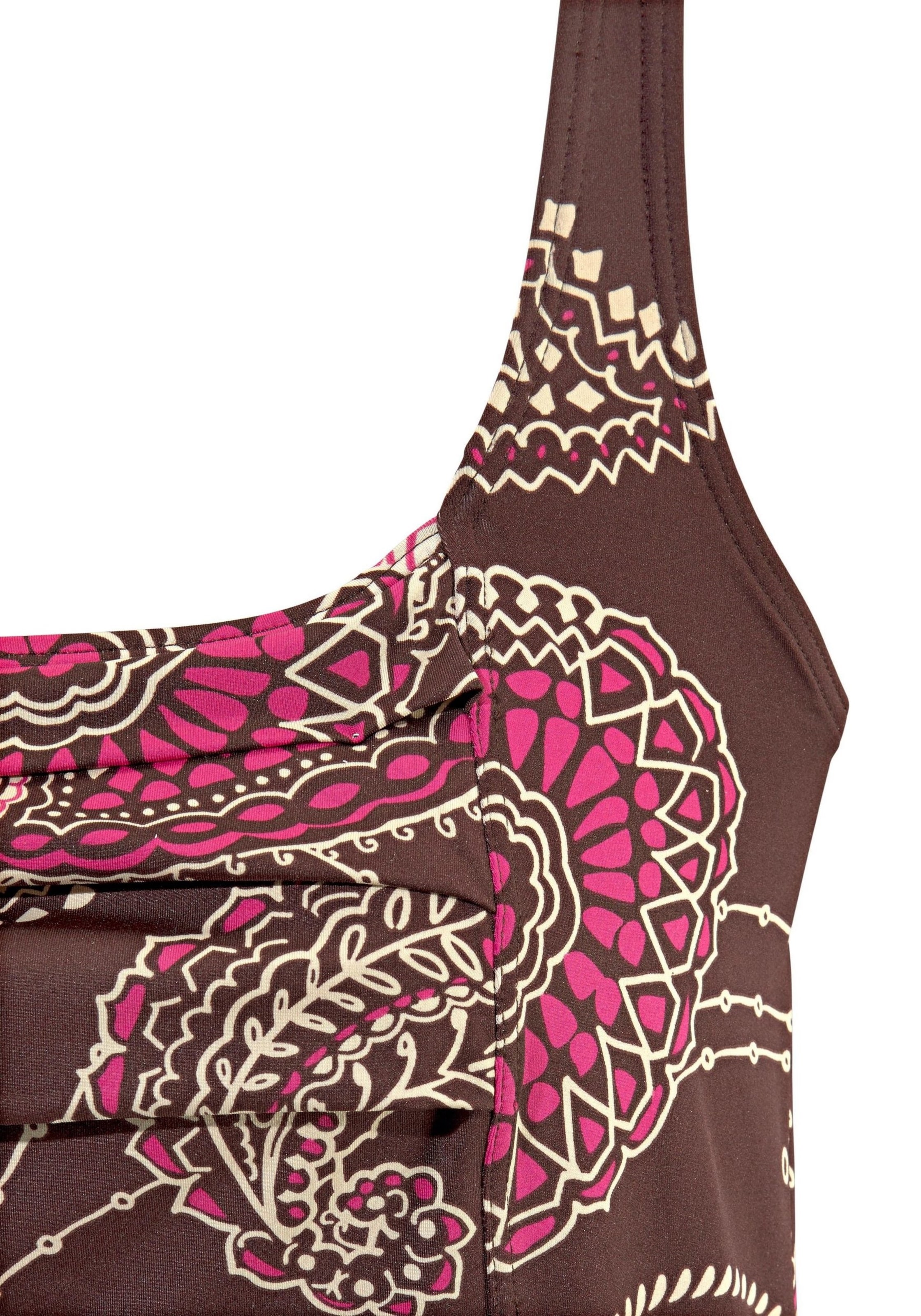 LASCANA Bustier Badeanzugkleid in Braun