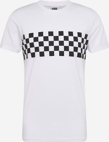 Urban Classics T-Shirt 'Check Panel' in Weiß: predná strana