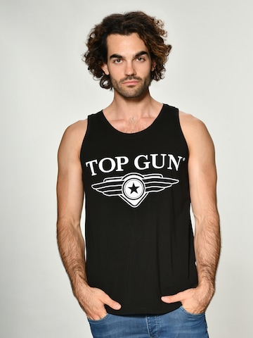 TOP GUN Shirt ' Engine ' in Black: front