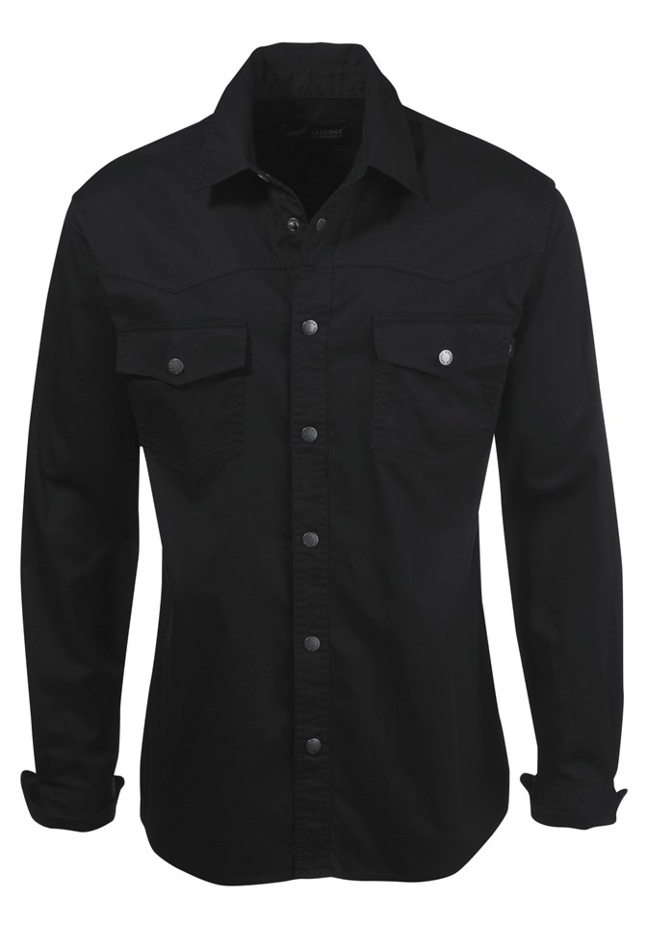 ARIZONA Comfort Fit Hemd in Schwarz: Vorderseite