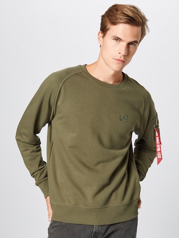 ALPHA INDUSTRIES Sweatshirt 'X-Fit' in Groen