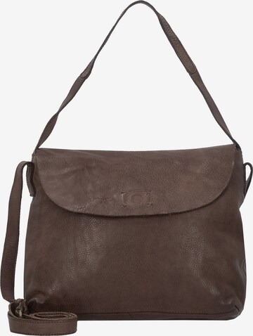 Harold's Shoulder Bag 'Submari' in Brown: front