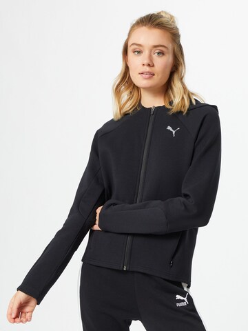 Veste de survêtement PUMA en noir : devant