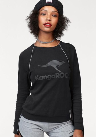 KangaROOS Sweatshirt in Black: front