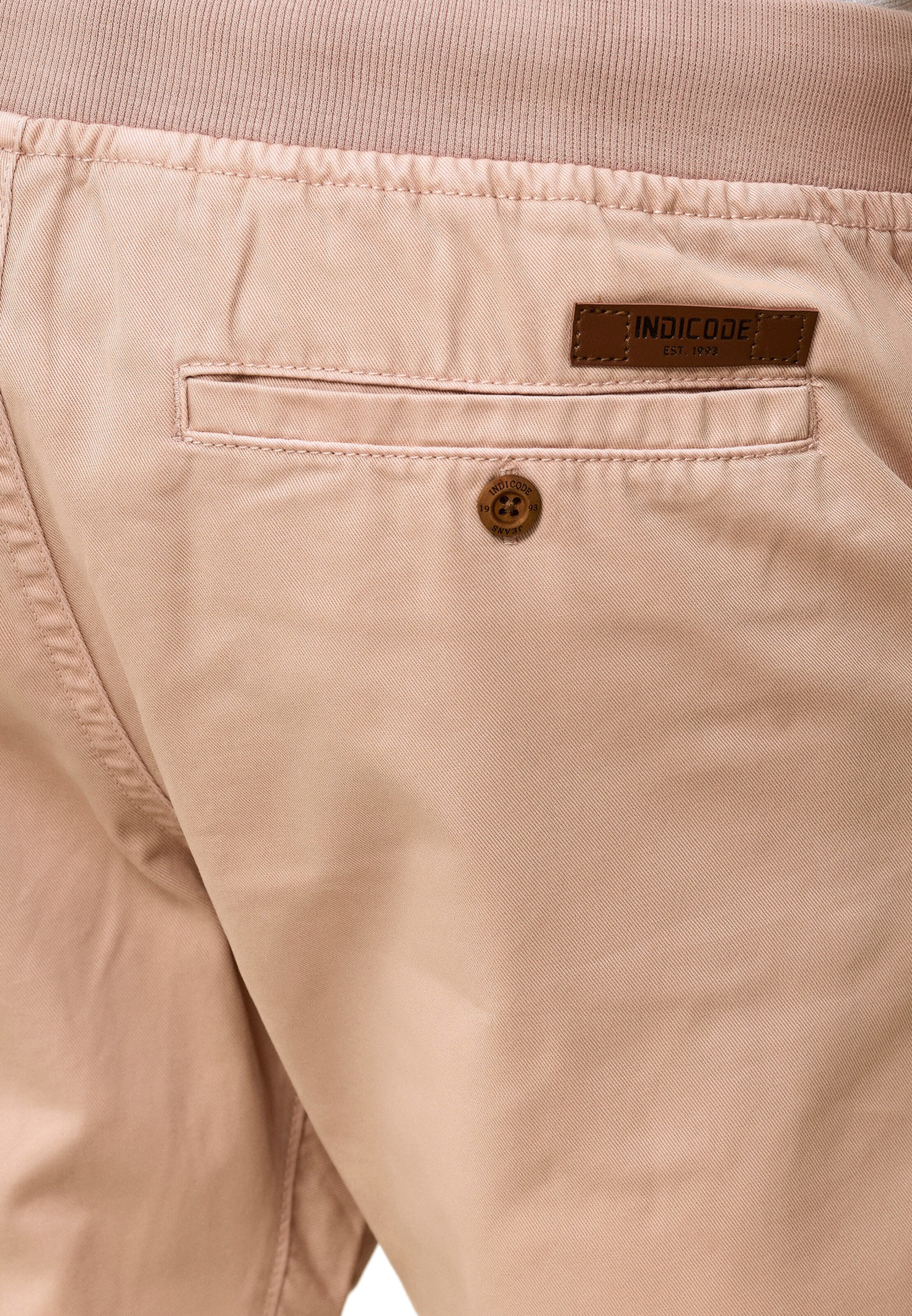 INDICODE JEANS Loose fit Chino trousers 'Carver' in Pink