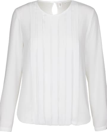 Camicia da donna ' Schwarze Rose ' di SEIDENSTICKER in bianco: frontale