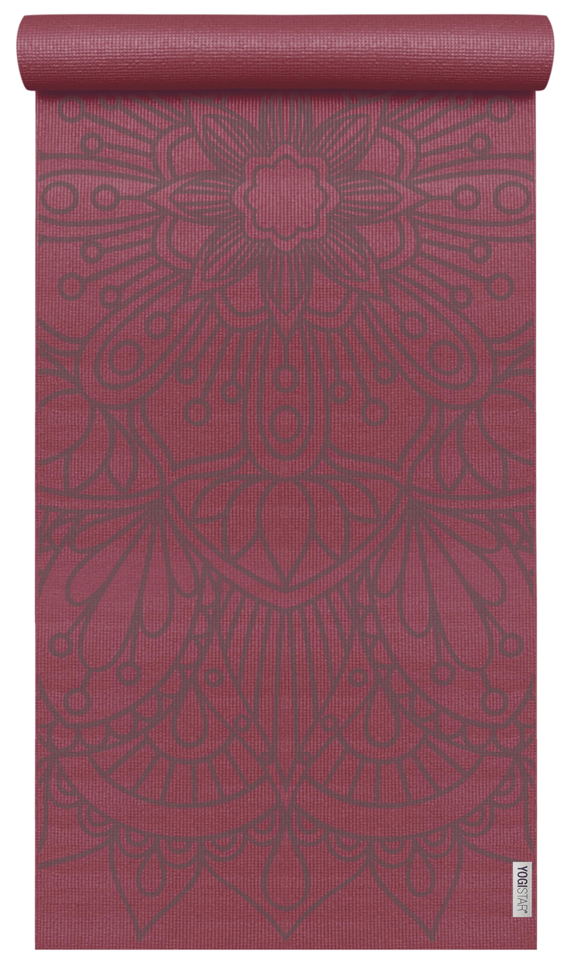 YOGISTAR.COM Yogamatte 'Basic Art Collection Lotus Mandala' in Rot: Vorderseite