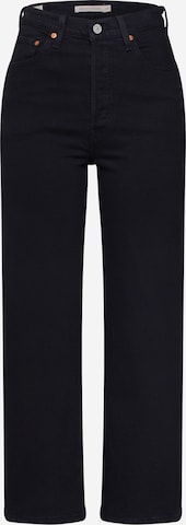 LEVI'S ® Regular Jeans 'Ribcage Straight Ankle' in Zwart: voorkant