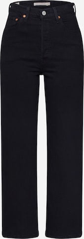 LEVI'S ® - Regular Calças de ganga 'Ribcage Straight Ankle' em preto: frente