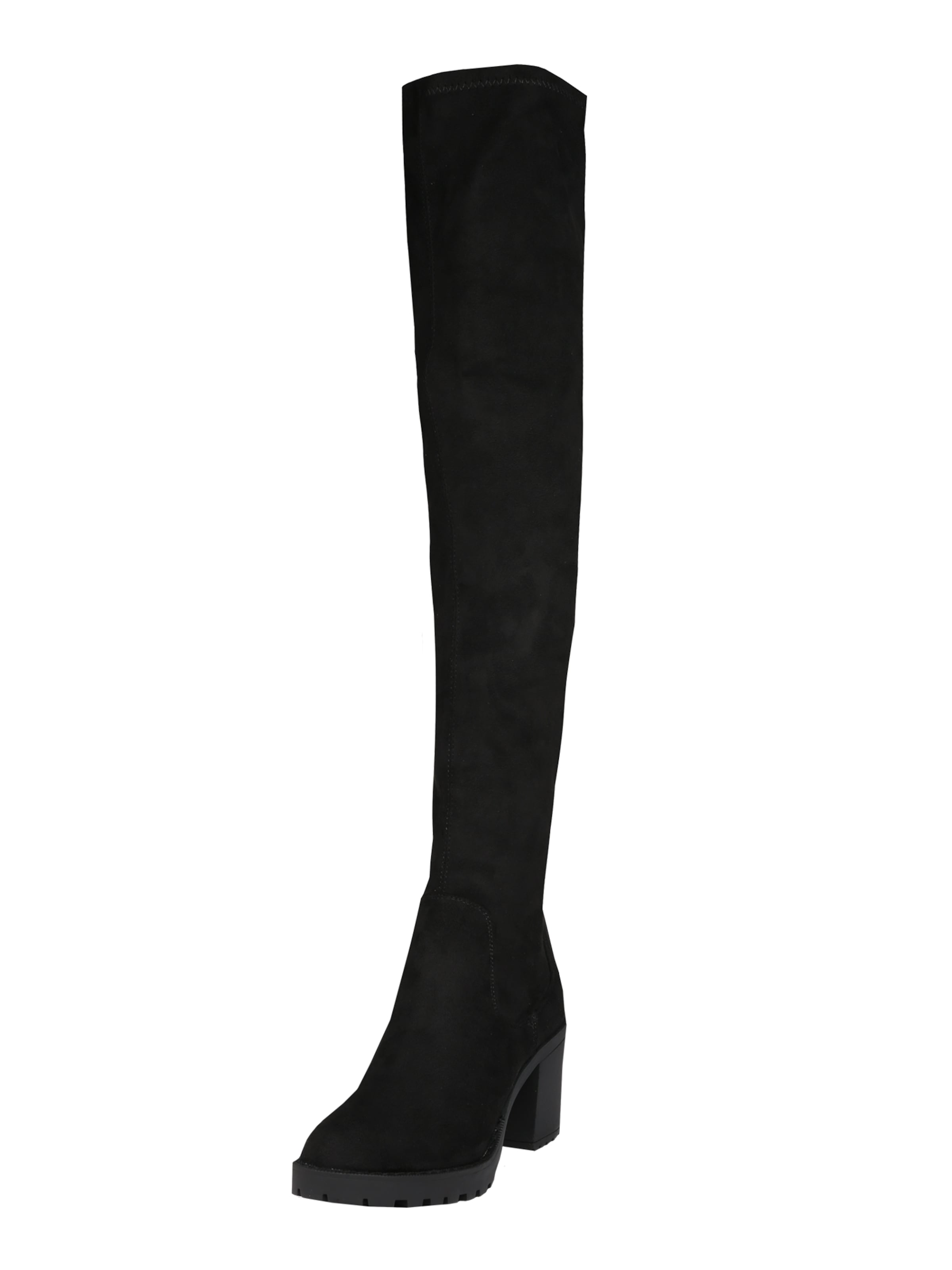 ONLY Over the Knee Boots in Black: front