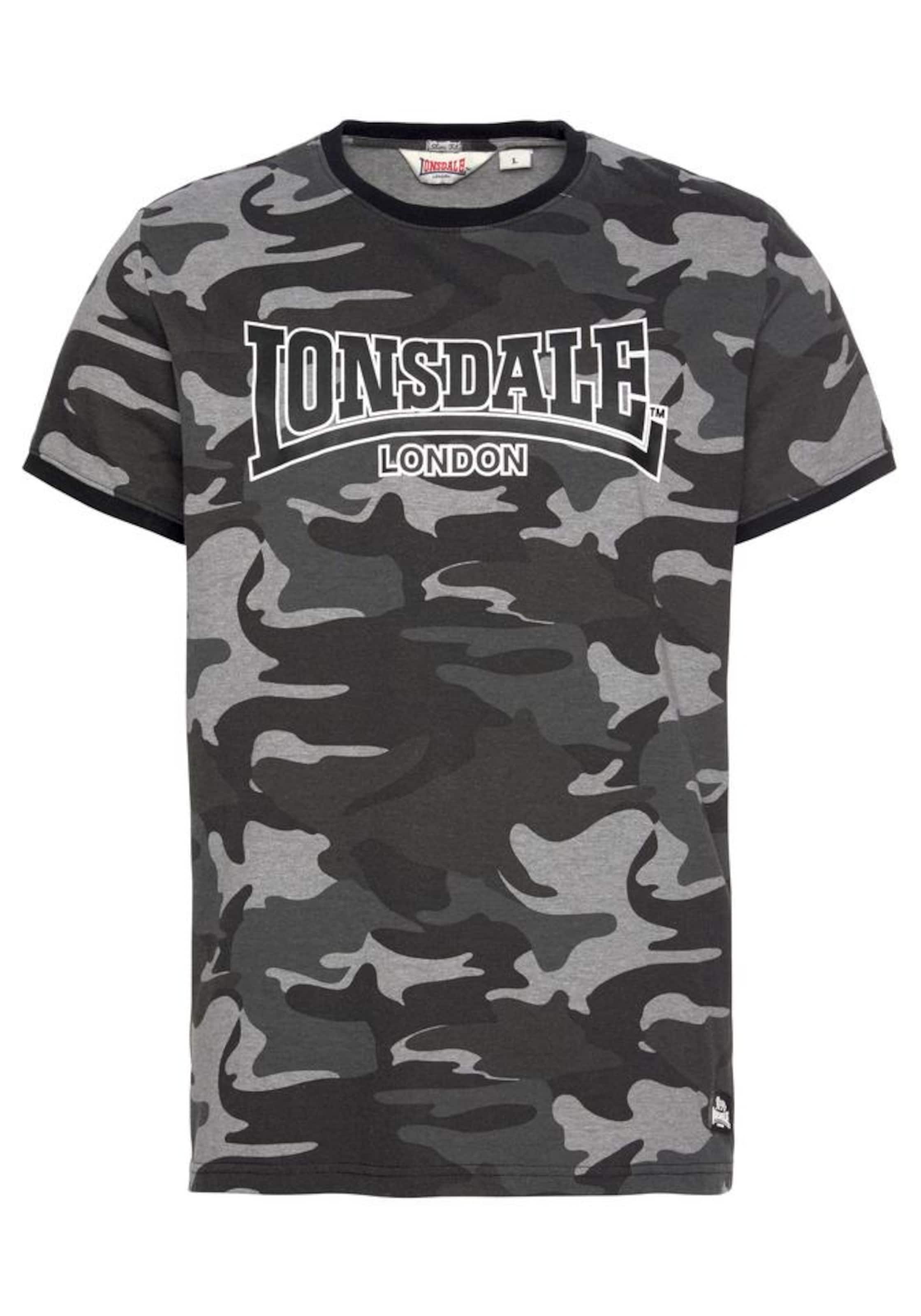 LONSDALE Футболка 'Cobbett' в Серый: спереди