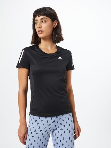 ADIDAS SPORTSWEAR - Camisa funcionais 'Own the Run' em preto: frente