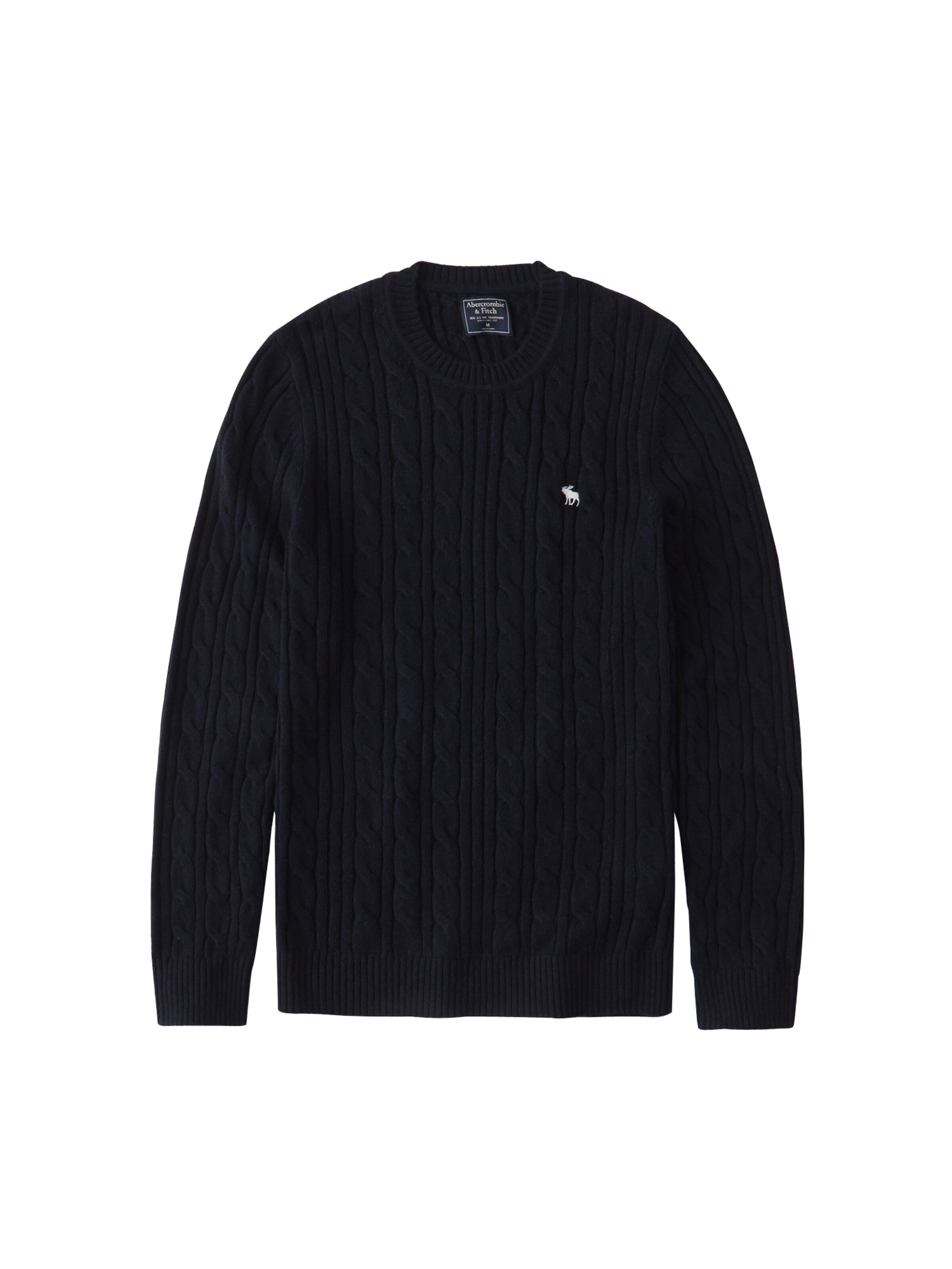 Abercrombie & Fitch - Trui ' BTS19-ICON CABLE CREW 5CC ' in de kleur Navy