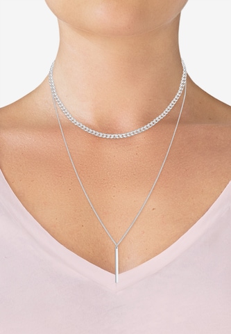 ELLI PREMIUM Ketting 'Geo' in Zilver: voorkant