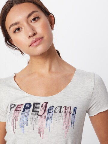 Pepe Jeans Тениска 'Abbey' в сиво