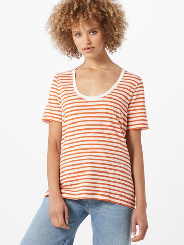 T-shirt Marc O'Polo en orange : devant