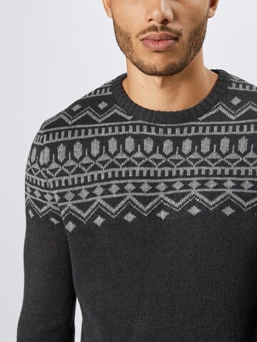 BLEND Sweater 'Knit Pullover' in Grey