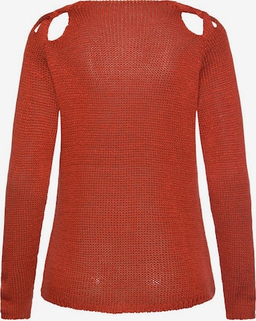 LASCANA Sweater in Orange