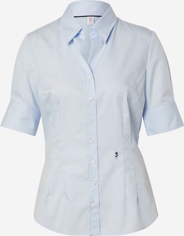 Camicia da donna 'Schwarze Rose' di SEIDENSTICKER in blu: frontale