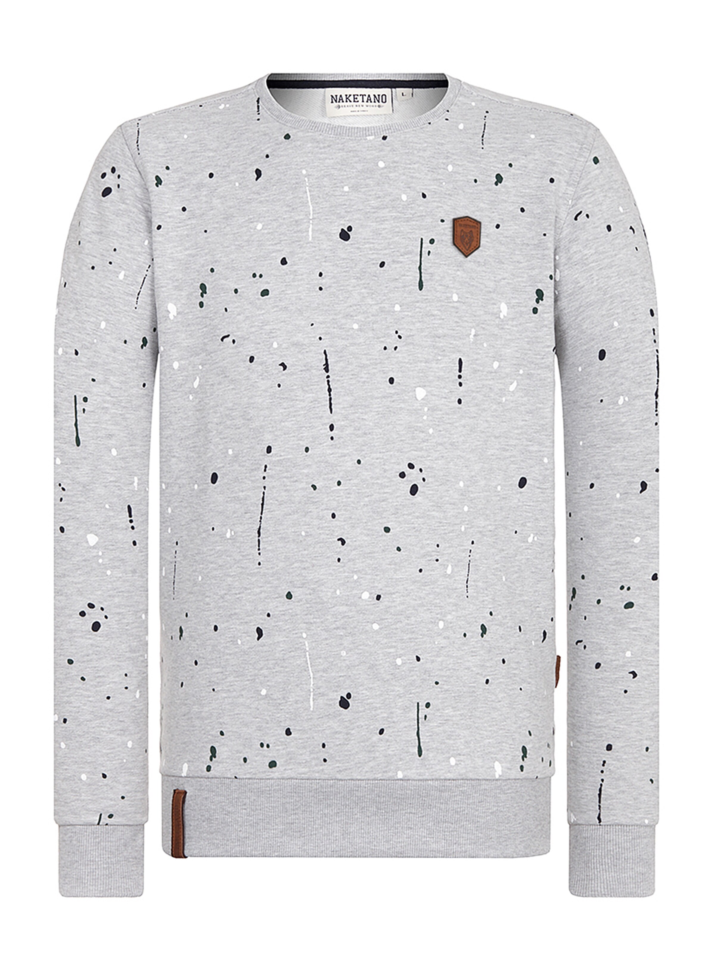 naketano - Sweatshirt 'Son of a Pimp' in de kleur Grijs gemêleerd