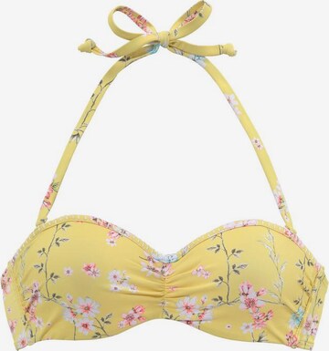 SUNSEEKER - Top de bikini 'Ditsy' en amarillo: frente