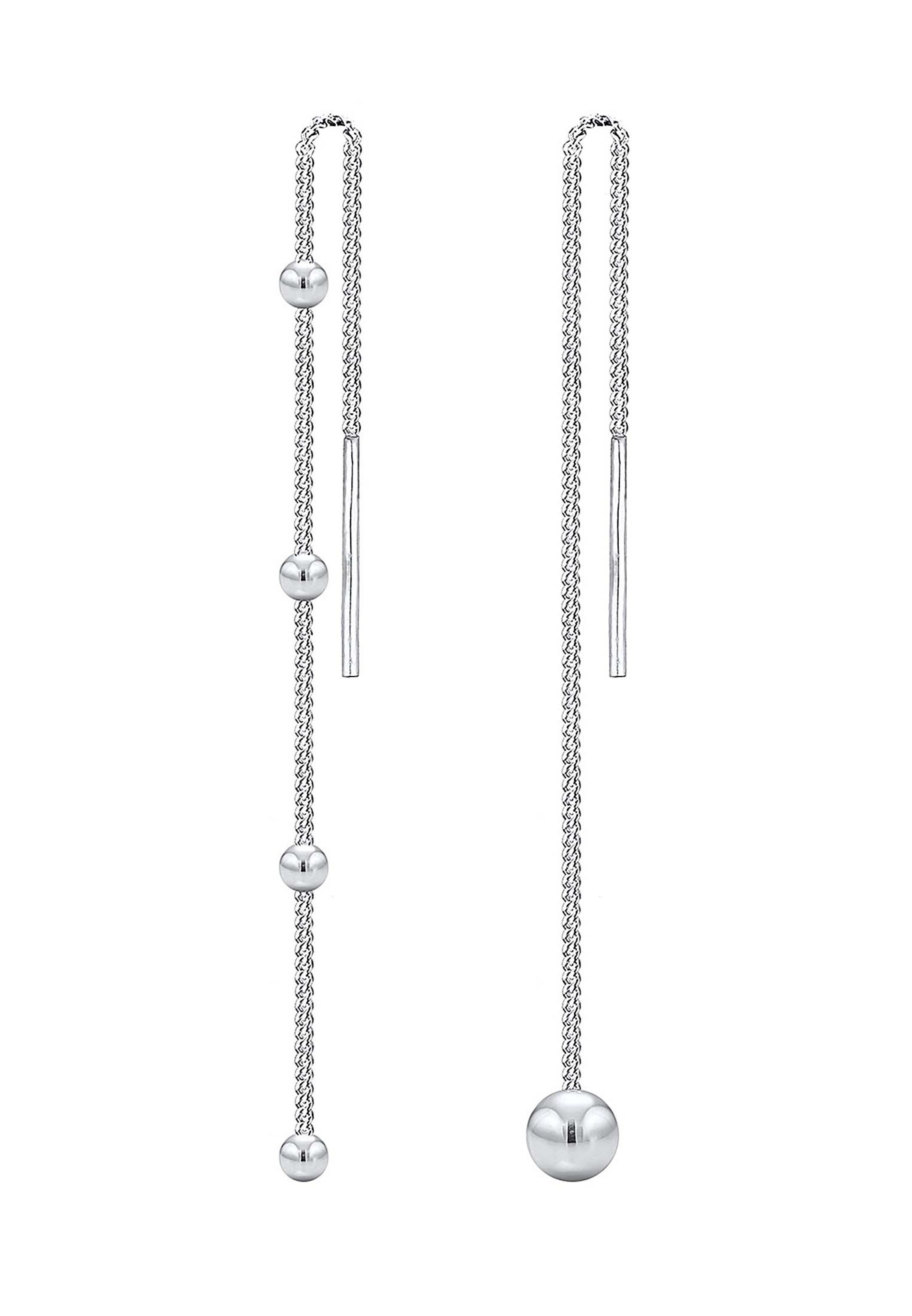 ELLI Oorbellen 'Geo Kugel' in Zilver: voorkant