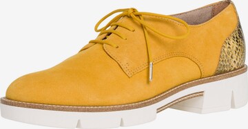 TAMARIS Lace-Up Shoes in Yellow: front