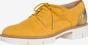 TAMARIS Lace-Up Shoes in Yellow: front