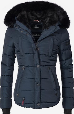 MARIKOO Winter jacket 'Lotusblüte' in Blue: front