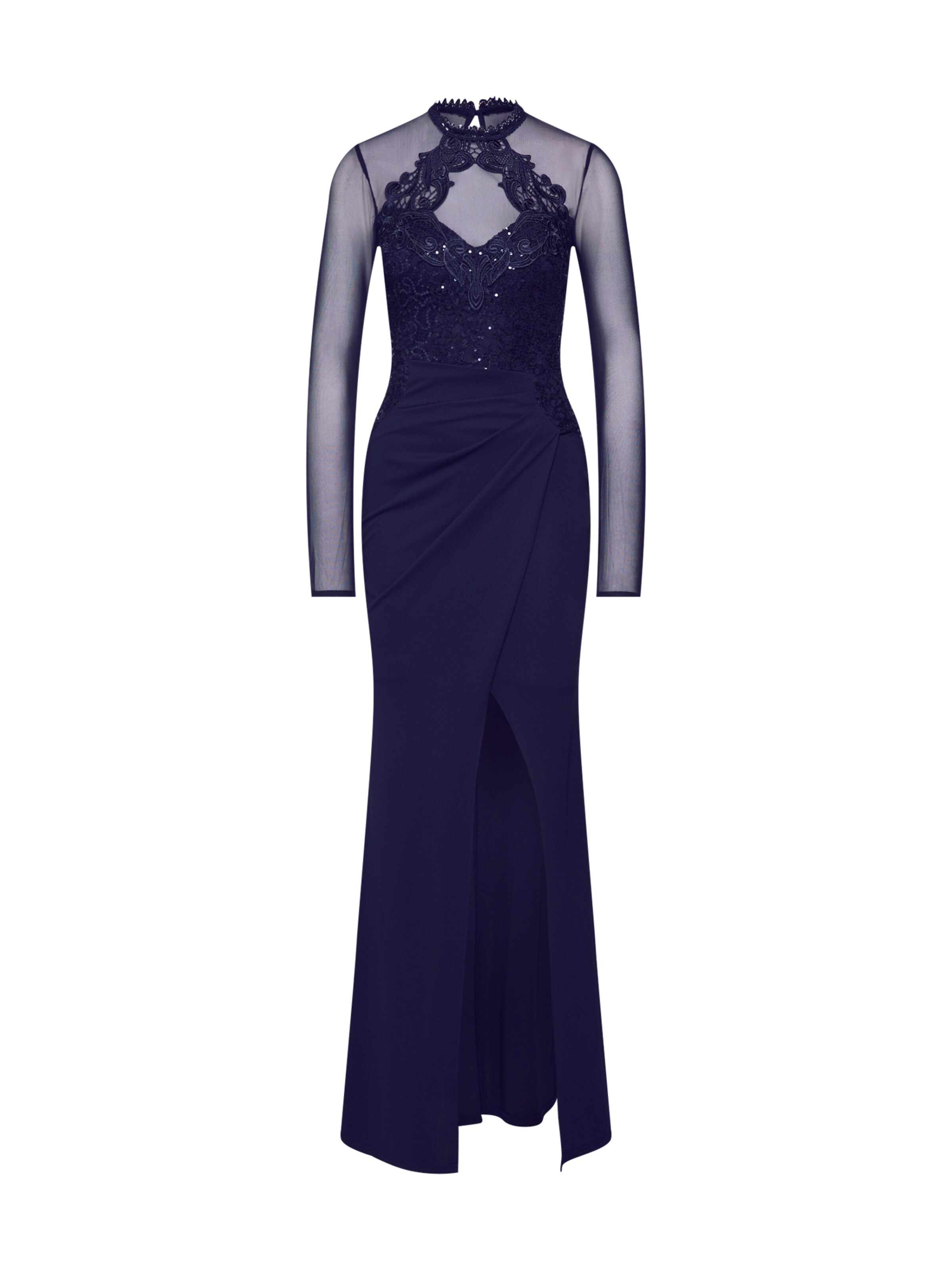 Lipsy Kleid Ws Nvy Embr Hltr Mxi In Navy About You 