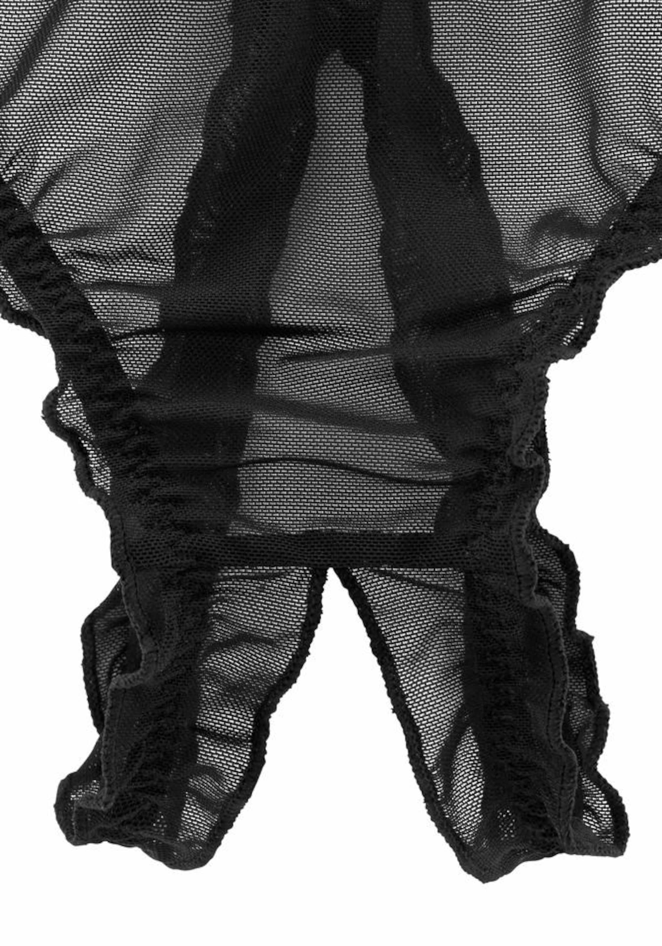 PETITE FLEUR GOLD String in Schwarz