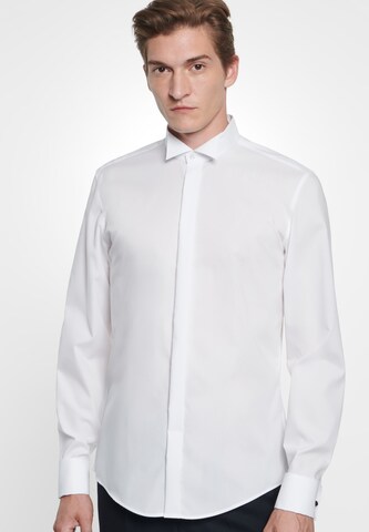 SEIDENSTICKER Slim fit Business Shirt in White: front