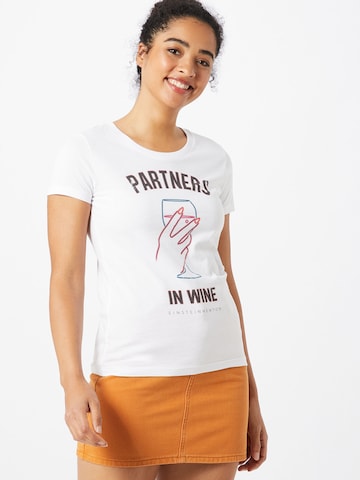 EINSTEIN & NEWTON T-Shirt 'Partners' in Weiß: predná strana