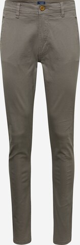 BLEND Slim fit Chino trousers in Grey: front