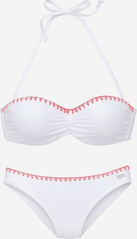 Bandeau Bikini BUFFALO en blanc : devant