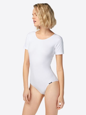 Skiny Shirt Bodysuit in White: front