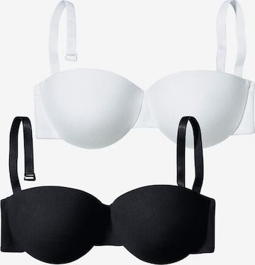 PETITE FLEUR Balconette Bra in Black: front