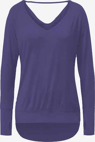 YOGISTAR.COM Performance Shirt in Purple: front