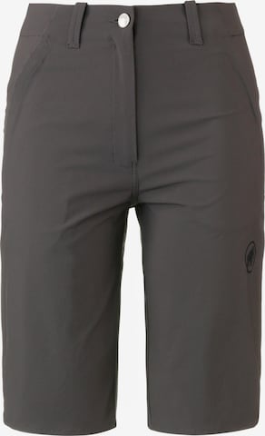 MAMMUT Regular Outdoor Pants 'Runbold' in Grey: front