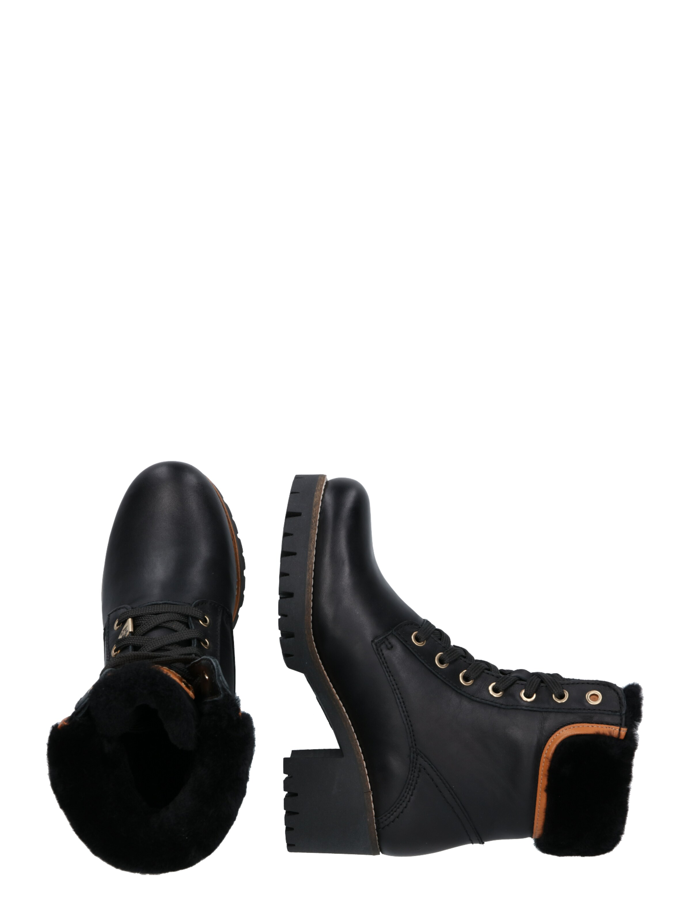 PANAMA JACK Schnürstiefelette 'Phoebe' in Schwarz