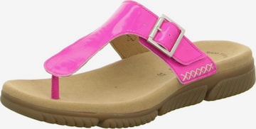 GABOR T-Bar Sandals in Pink: front