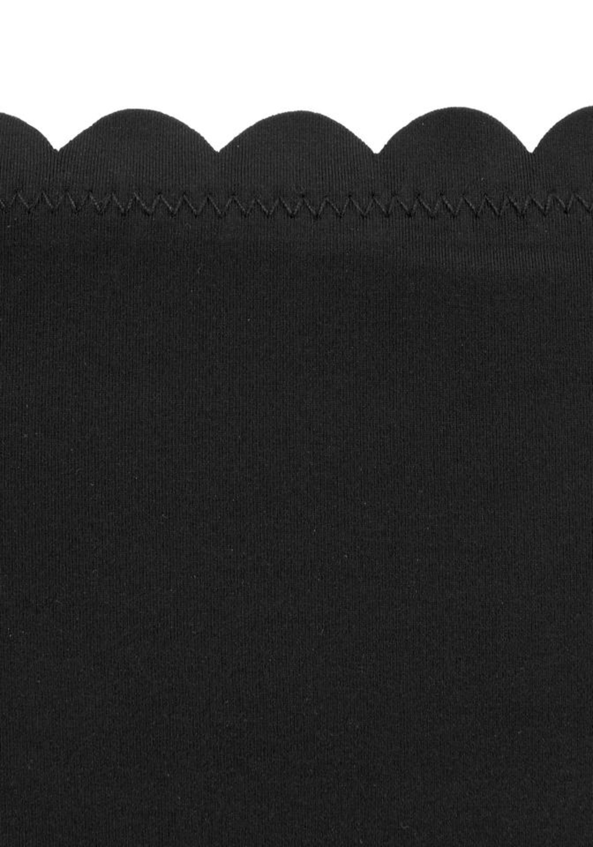 LASCANA Долнище на бански тип бикини 'Scallop' в черно