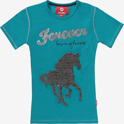 RED HORSE Shirt in türkis / schwarz / silber, Produktansicht