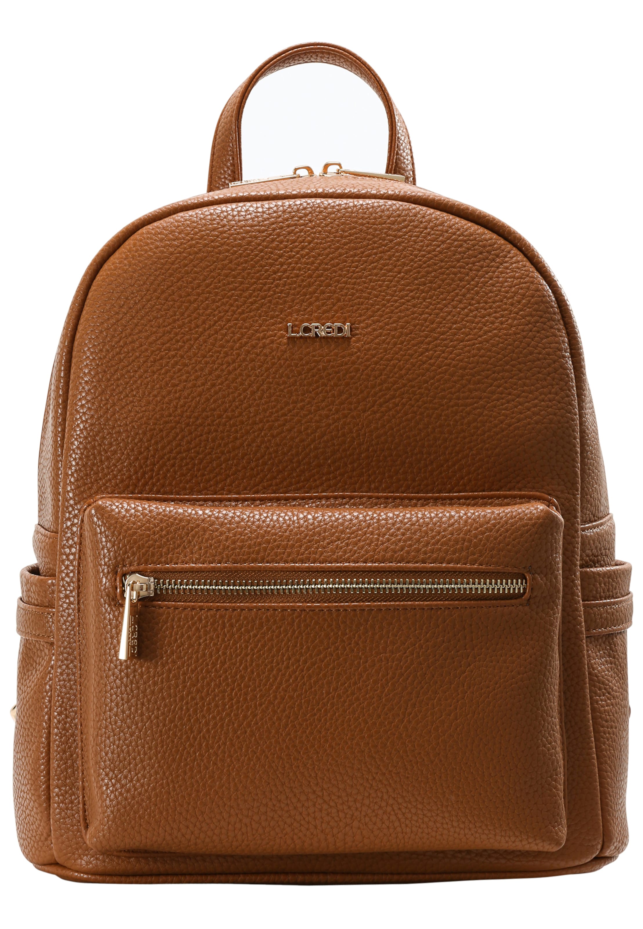 L.CREDI Backpack 'Ella' in Brown: front
