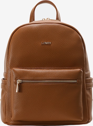 L.CREDI Backpack 'Ella' in Brown: front