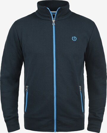 !Solid Zip-Up Hoodie 'BennTrack' in Blue: front