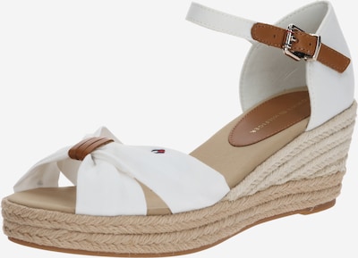 TOMMY HILFIGER Sandal 'BASIC OPEN TOE MID WEDGE' in Brown / White, Item view