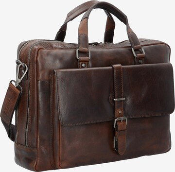 LEONHARD HEYDEN Document Bag 'Roma' in Brown