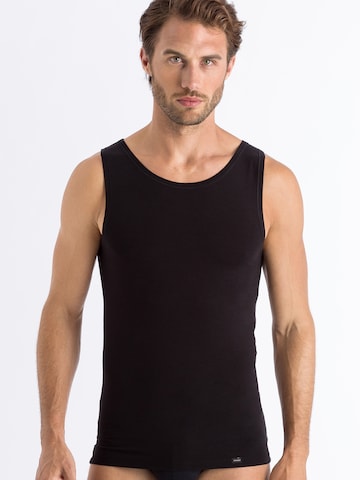 Hanro Onderhemd ' Natural Function ' in Zwart: voorkant