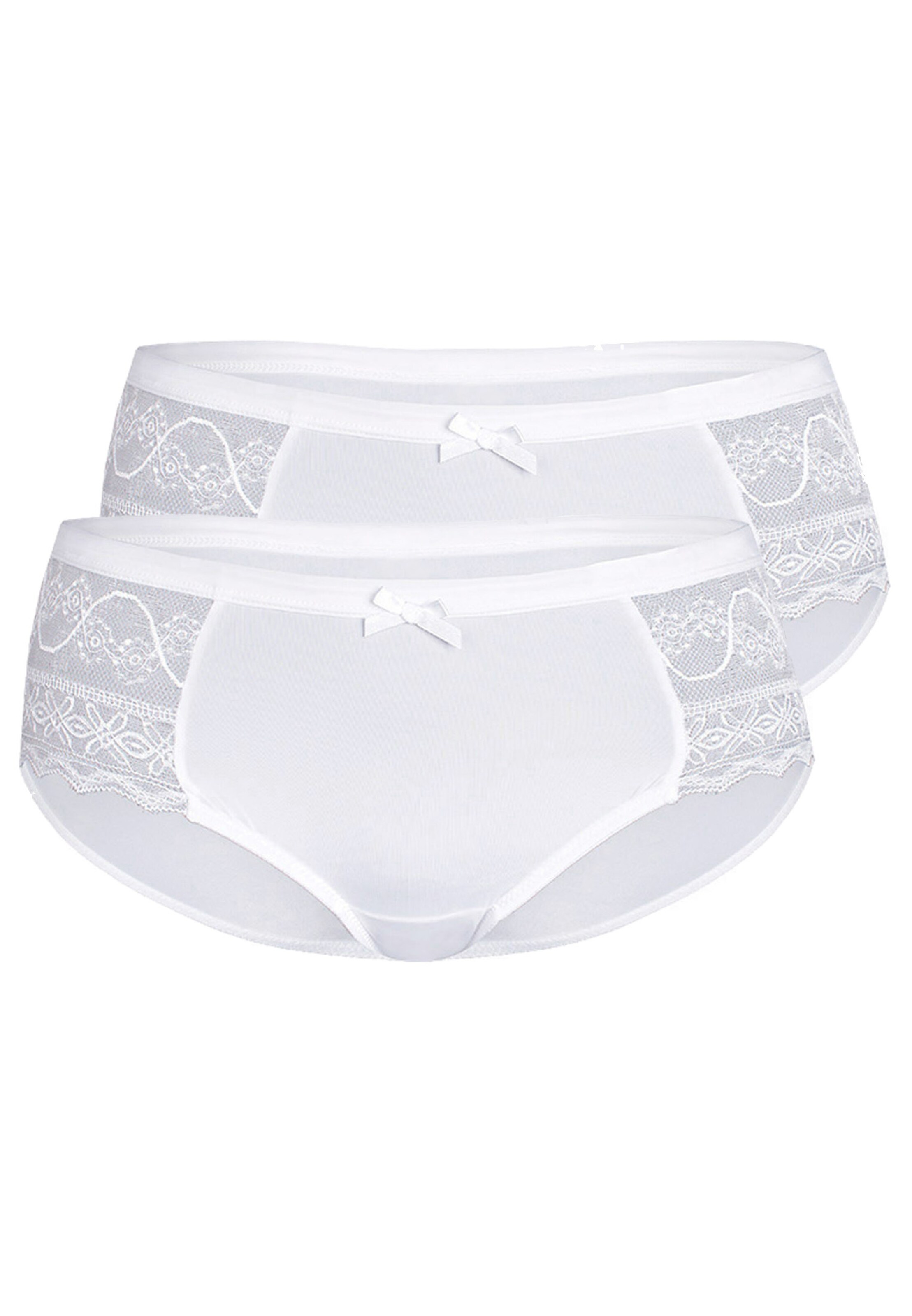 sassa Pant 'FANCY LACE' in Weiß: Vorderseite